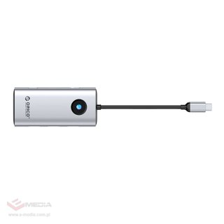 Stacja dokująca HUB 6w1 Orico USB-C, HDMI, 3xUSB (srebrna)