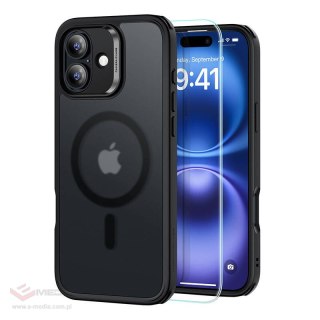 Etui Hybrid Case (HaloLock) ESR do iPhone 16 z zestawem zabezpieczającym ekran (czarne)