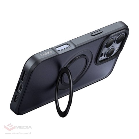 Etui McDodo PC-4932 MagSafe dla iPhone 16 Pro z stojakiem (czarne)