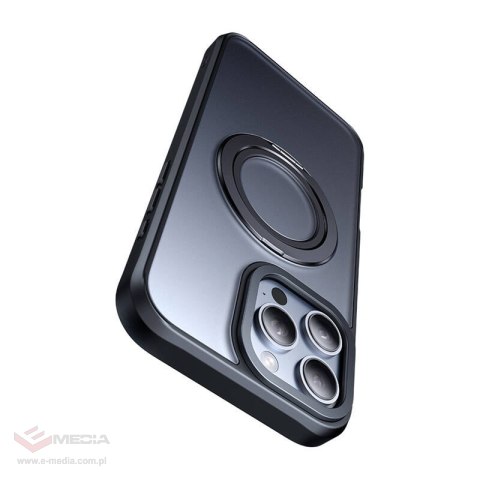 Etui McDodo PC-4932 MagSafe dla iPhone 16 Pro z stojakiem (czarne)