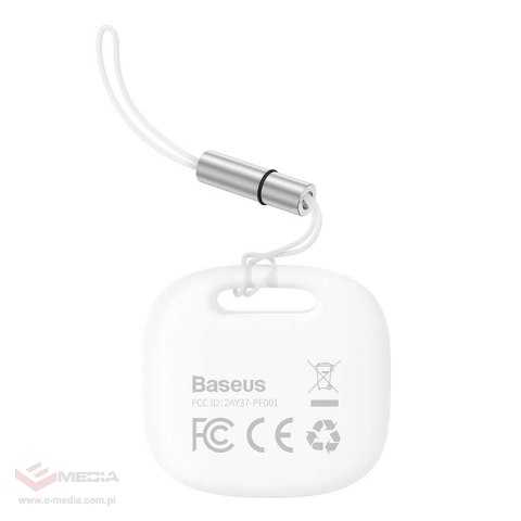 Lokalizator Bluetooth Baseus T2 Pro ze smyczą (biały)