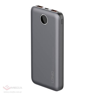 Powerbank LDNIO PQ10, 2xUSB, 22.5W, 10000mah (szary)