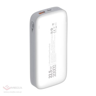 Powerbank LDNIO PQ20 22.5W 20000mAh USB-C, lightning (biały)