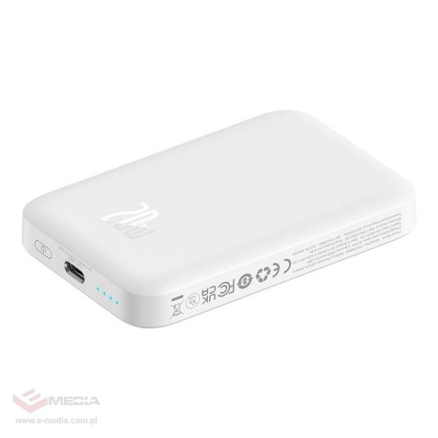 Powerbank magnetyczny Baseus Magnetic Mini 6000mAh 20W MagSafe (biały)