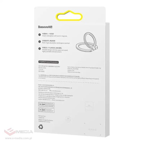 Uchwyt pierścień, ring holder Baseus Halo do telefonu (szary)