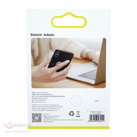 Uchwyt pierścień, ring holder Baseus Invisible do telefonu (różowy)