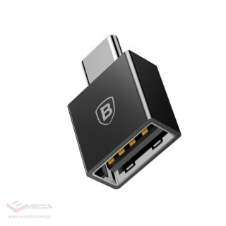 Adapter Baseus Exquisite USB do USB-C 2.4A (czarny)