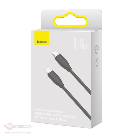 Kabel USB-C do USB-C Baseus Jelly, 100W, 1,2m (czarny)