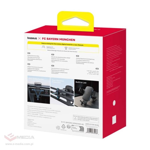 Uchwyt Samochodowy Baseus Metal Age 3 (black) Edycja Bayern