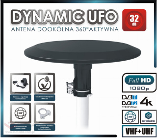 Antena DVB-T RED EAGLE DOOKÓLNA DYNAMIC UFO