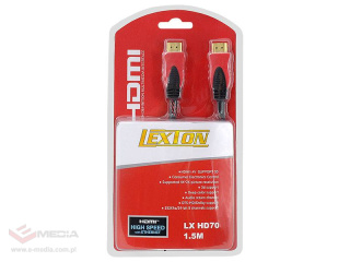 Kabel HDMI - HDMI wersja 1.4V, 1,5m czerwony blister.