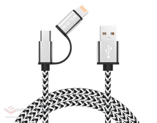 Kabel USB A - micro B+iPhone 1,0m