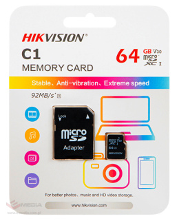 Karta microSDXC Hikvision 64GB 92MB/s