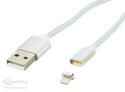 Magnetyczny kabel USB A - iPhone 1,0m srebrny