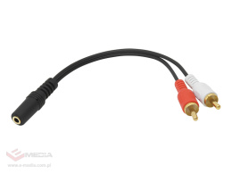 Kabel przewód 2x RCA cinch chinch - minijack 20cm