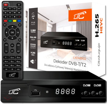 Tuner DVB-T-2 LTC TV naziemnej HD202 z pilotem H.265