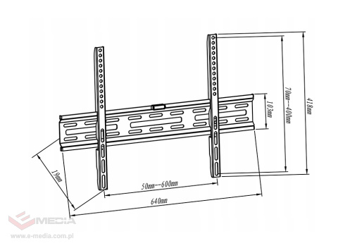 Uchwyt TV LCD 30`-65` czarny