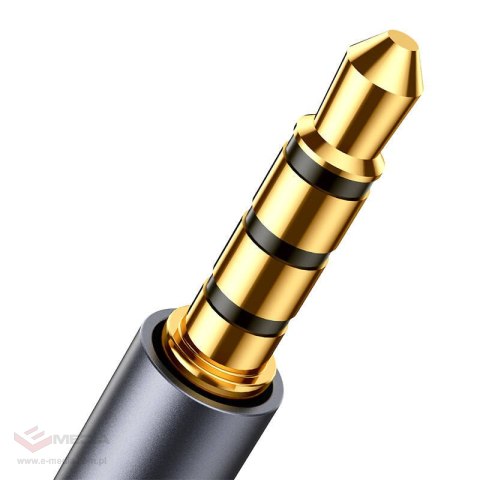 Kabel przedłużający AUX Joyroom SY-A09 mini jack 3.5mm żeński do mini jack 3.5mm męski, oplot, 1.2m (czarny)