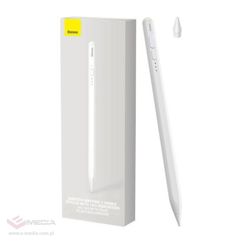 Rysik aktywny BASEUS Stylus ze wskaźnikiem baterii (biały)