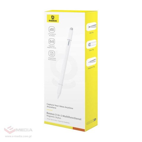 Rysik magnetyczny Baseus Smooth Writing III 3w1 (biały)