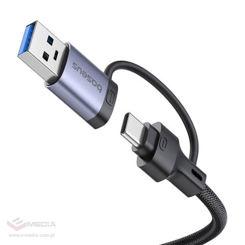 Hub 4w1 Baseus UltraJoy USB-A&USB-C do 3xUSB3.0+USB-C+RJ45 (szary)