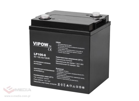 Akumulator żelowy VIPOW 6V 100Ah