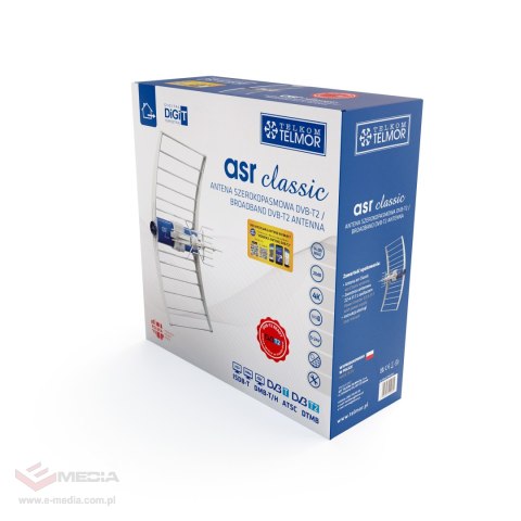Antena TV DVB-T/T2 ASR Classic P20 2023 z zasilaczem ZZA-7 Telkom Telmor