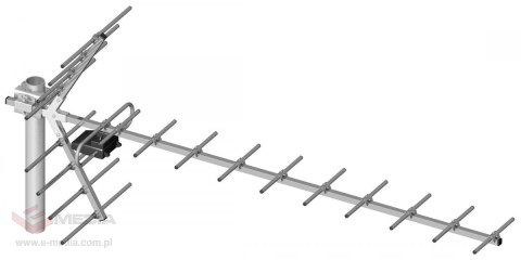 Antena TV kierunkowa 21-60 "Yaga" 19-elementów bez symetryzatora Tamiza