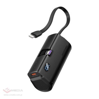 Powerbank Vention wyświetlacz LED 4800mAh 22.5W FHQB0 (czarny)