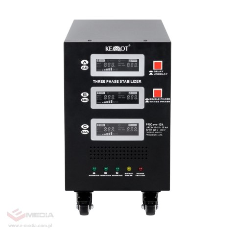 Automatyczny trójfazowy stabilizator napięcia KEMOT PROavr-15k