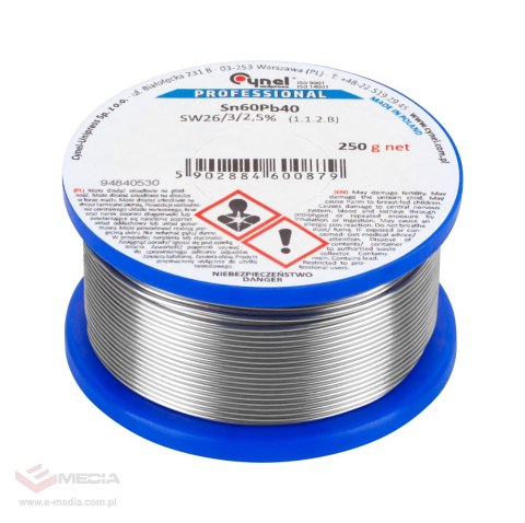 Cyna 0.25mm/250g Sn60Pb40 CYNEL