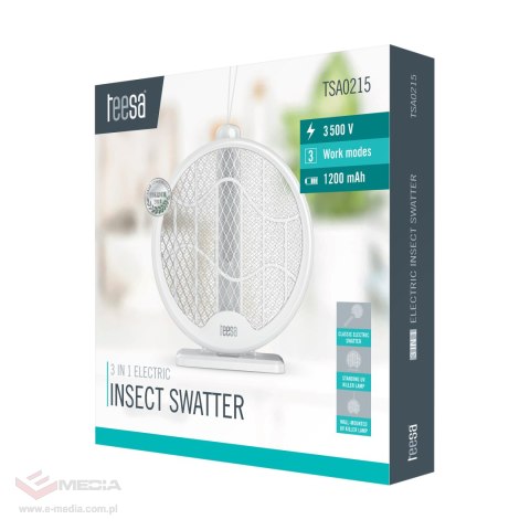 Elektryczna łapka / lampka na owady składana 3w1 TEESA