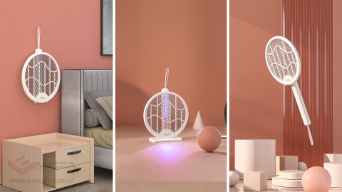 Elektryczna łapka / lampka na owady składana 3w1 TEESA