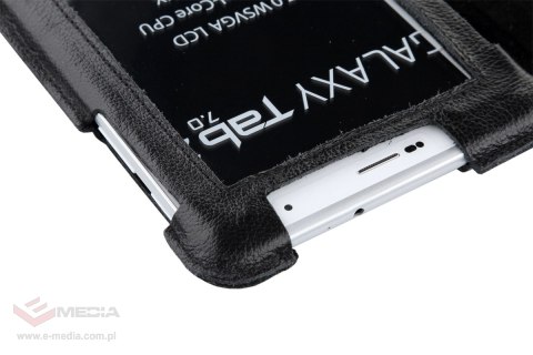 Etui czarne dedykowane do Samsung Galaxy Tab P3100 (skóra naturalna)