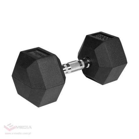Hantel żeliwny gumowany HEX 20 kg REBEL ACTIVE