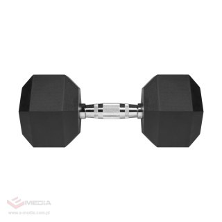 Hantel żeliwny gumowany HEX 20 kg REBEL ACTIVE