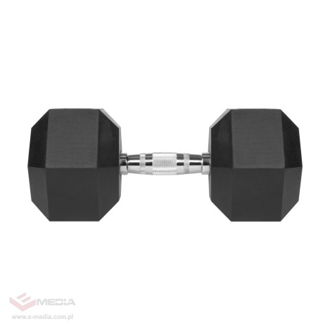 Hantel żeliwny gumowany HEX 25 kg REBEL ACTIVE