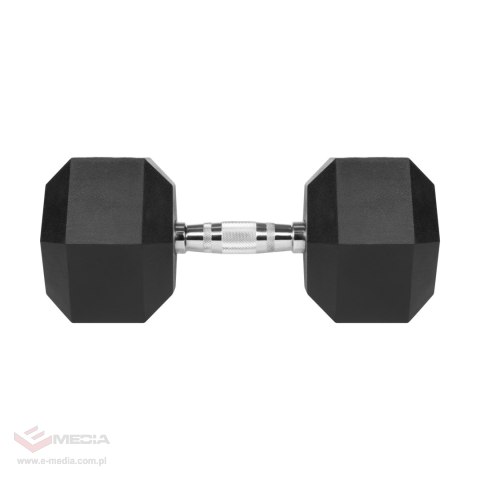 Hantel żeliwny gumowany HEX 27,5 kg REBEL ACTIVE