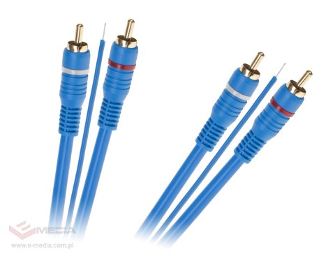 Kabel 2 x RCA - 2 x RCA + żyła 5m