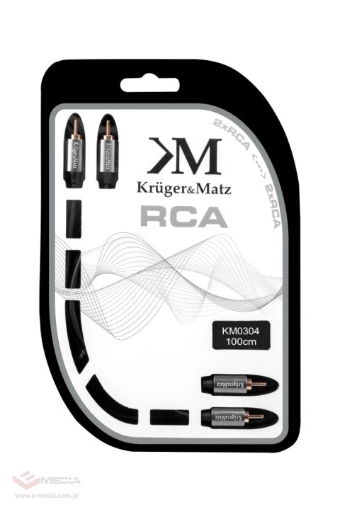 Kabel 2RCA-2RCA 1.0m Kruger&Matz