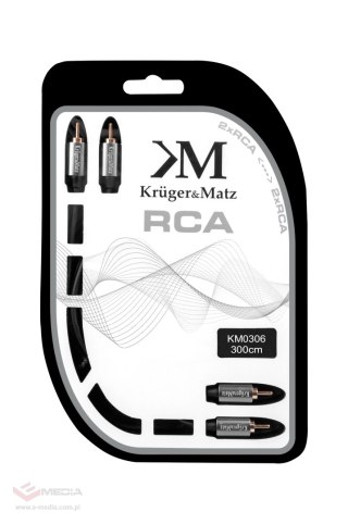 Kabel 2RCA-2RCA 3.0m Kruger&Matz