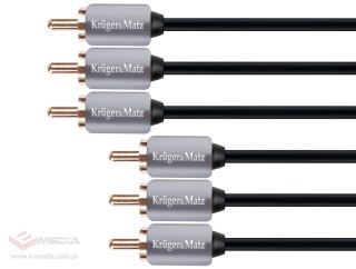 Kabel 3RCA-3RCA component 1.8m Kruger&Matz