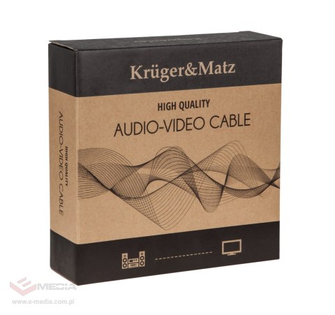 Kabel głośnikowy 3.0m Kruger&Matz (wtyki banan)