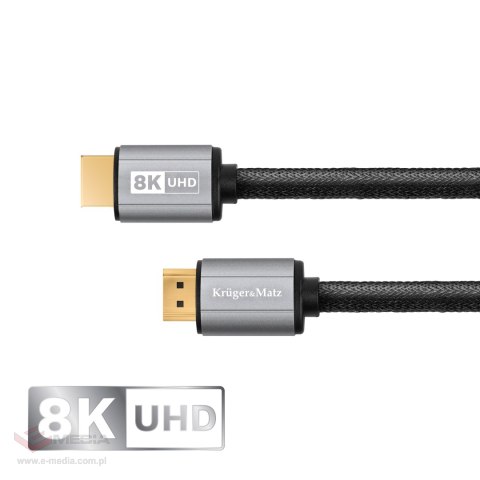 Kabel HDMI-HDMI 2.1 8K 0,9 m Kruger&Matz