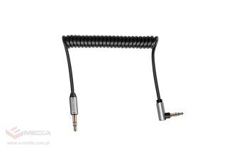 Kabel jack 3.5 kątowy - jack 3.5 prosty sprężynka 1.8m Kruger&Matz Basic