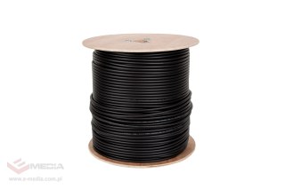 Kabel koncentryczny F690 BV+ŻEL CZARNY 305m