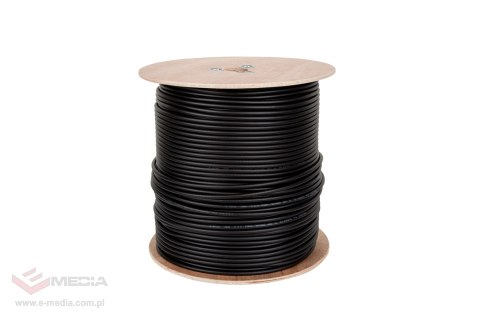 Kabel koncentryczny F690 BV+ŻEL CZARNY 305m