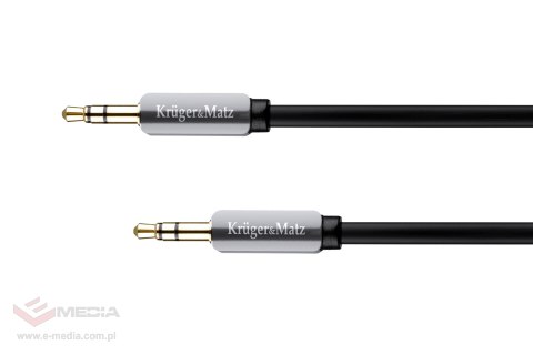 Kabel stereo jack 3.5 wtyk - wtyk 1.5m Kruger&Matz kabel sprężynka