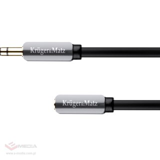 Kabel wtyk - gniazdo proste jack 3.5 stereo 1.0m Kruger&Matz