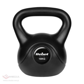 Kettlebell bitumiczny 18 kg REBEL ACTIVE